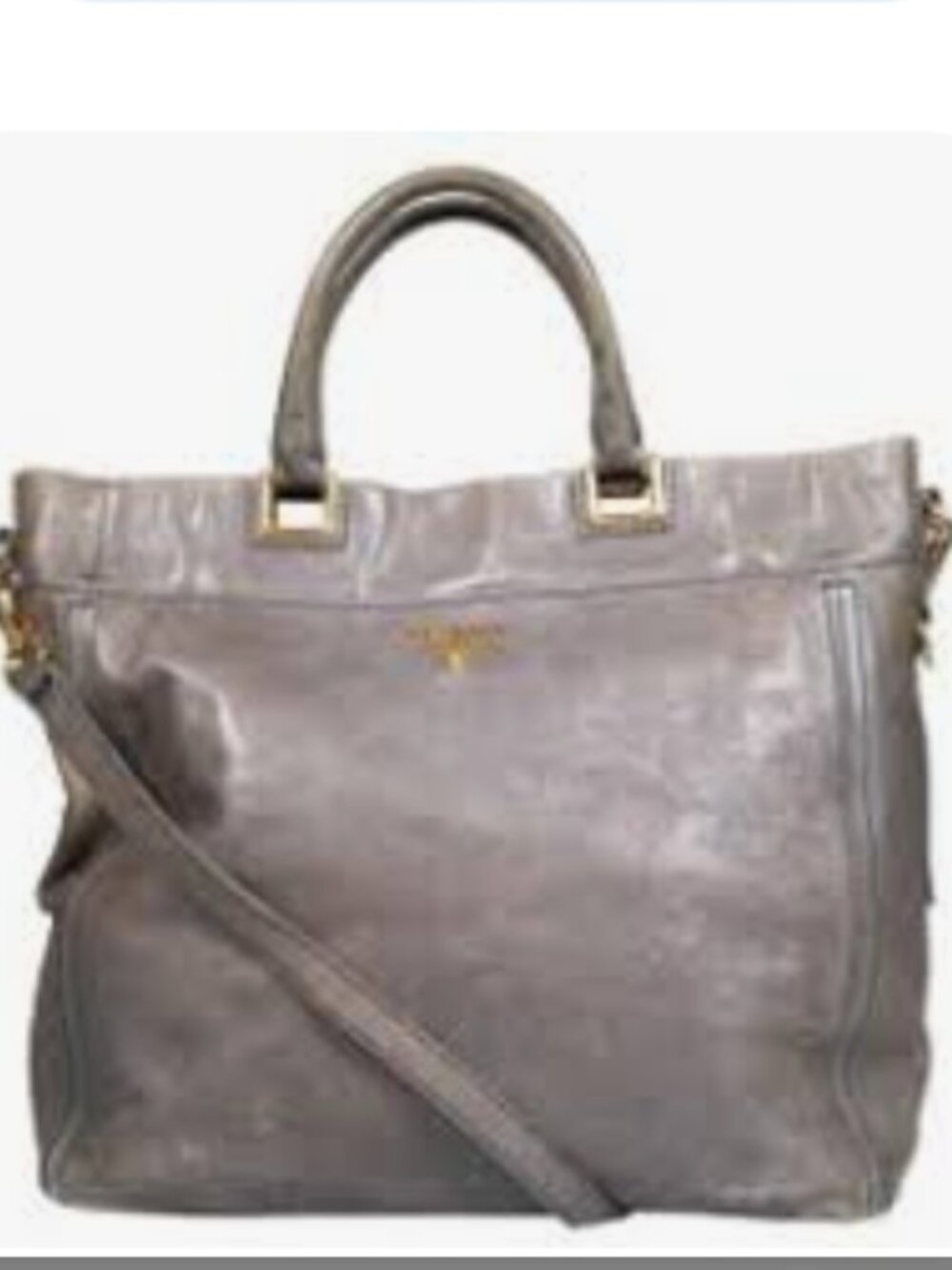 PRADA Glace Calf Convertible Tote / Satchel